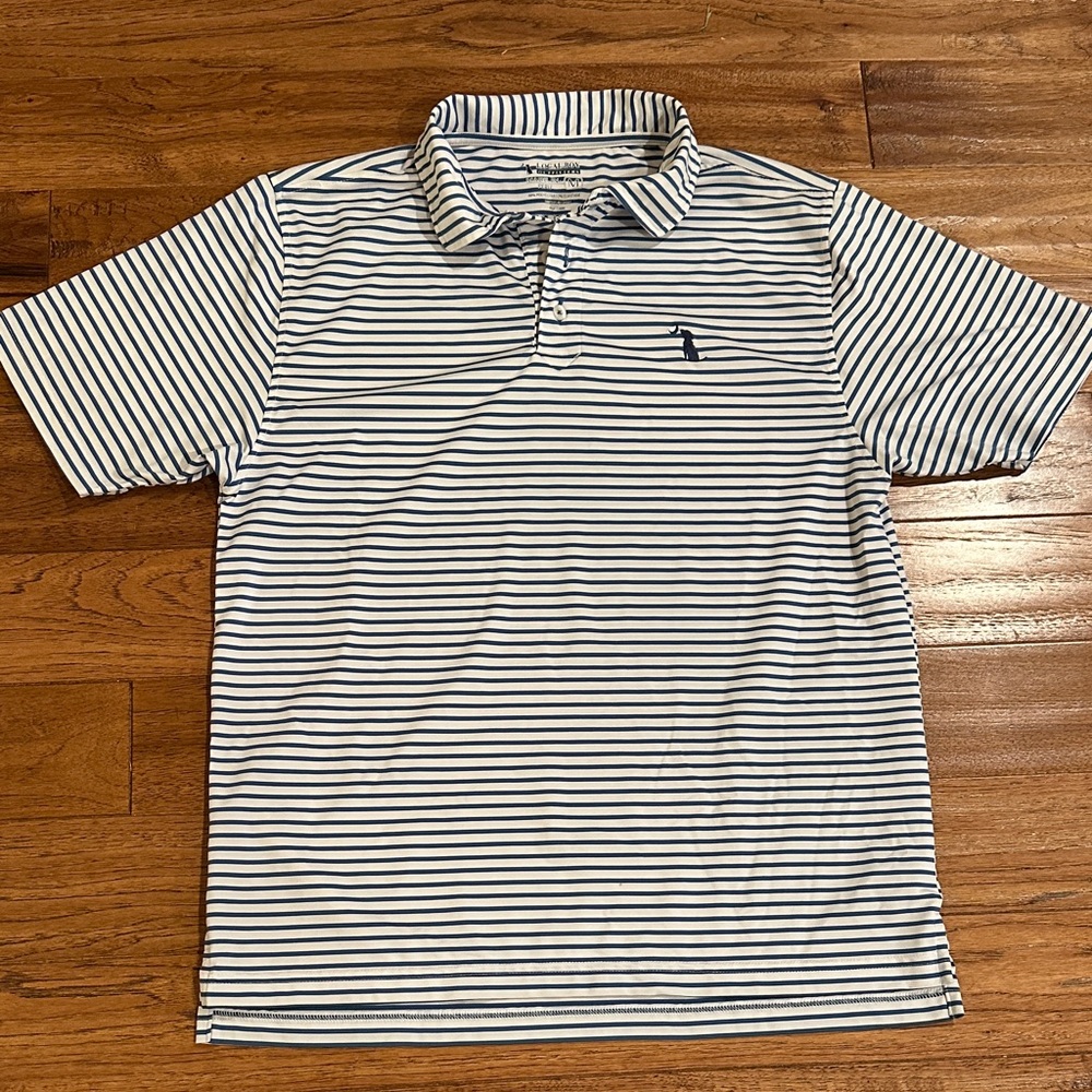Local boy Navy Striped Polo Shirt for Men